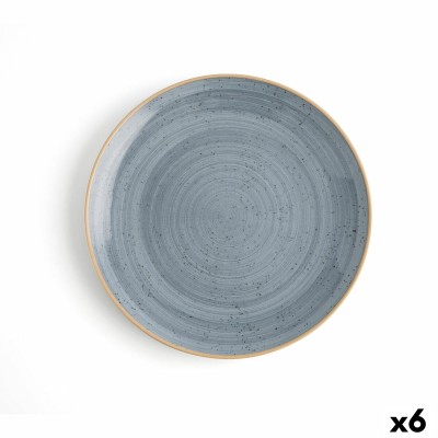 Assiette plate Ariane Terra Céramique Bleu (24 cm) (6 Unités)