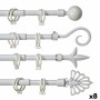 Curtain Bar Extendable White Iron 5 x 122 x 5 cm (8 Units)