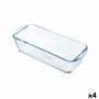 Oven Mould Pyrex Classic Vidrio Rectangular Transparent Glass 28 x 11 x 8 cm (4 Units)