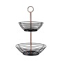 Fruit Bowl Black Copper Iron 28,5 x 8,5 x 28,5 cm (8 Units)