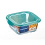 Panier-repas carré avec couvercle Luminarc Keep'n Lagon 15,6 x 6,6 cm Turquoise 1,22 L verre (6 Unités)