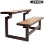 Bench with backrest Lifetime Table Brown Convertible