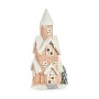 Figurine Décorative Maison Noël Lumière LED Musique Rose Blanc Vert Beige Magnésium 25 x 52 x 15 cm