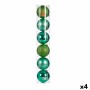 Set of Christmas balls 6 Pieces Green Plastic 15 x 16 x 15 cm (4 Units)