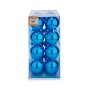 Lot de boules de Noël Bleu Plastique 8 x 9 x 8 cm (12 Unités)