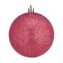 Lot de boules de Noël Rose Plastique Ø 8 cm (24 Unités)