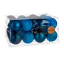 Set of Christmas balls Blue Plastic Ø 8 cm (6 Units)