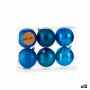 Set of Christmas balls Blue Plastic 7 x 8 x 7 cm (12 Units)