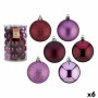 Set of Christmas balls Purple Plastic 6 x 7 x 6 cm (6 Units)