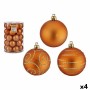 Lot de boules de Noël Orange PVC 6 cm (4 Unités)