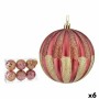 Set of Christmas balls 10 cm Pink Golden Plastic (6 Units)