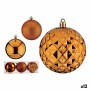 Lot de boules de Noël Orange PVC Ø 8 cm (12 Unités)