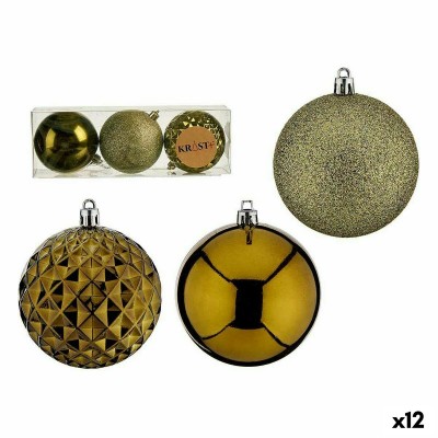 Set of Christmas balls Green PVC Ø 8 cm (12 Units)