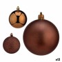 Set of Christmas balls Brown Plastic 7 x 8 x 7 cm (12 Units)