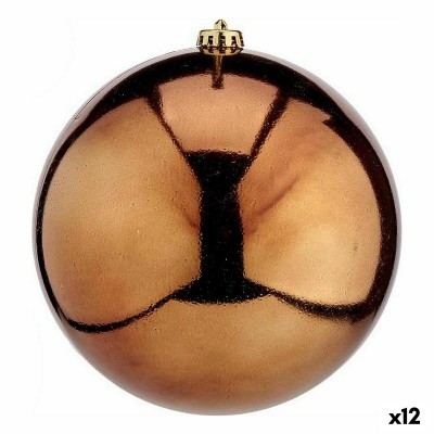 Christmas Bauble Brown Plastic 20 x 20 x 20 cm (12 Units)