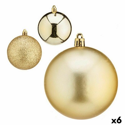 Set of Christmas balls Golden Plastic Ø 8 cm (6 Units)