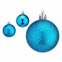 Lot de boules de Noël 6 cm Bleu Plastique (9 Unités)