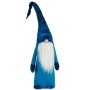 Decorative Figure Gnome Blue White Silver Polyester Wood Sand 20 x 100 x 25 cm (8 Units)