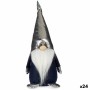 Figurine Décorative Gnome Blanc Noir Argenté Polyester Bois Sable 12 x 32 x 13 cm (24 Unités)