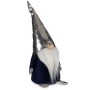 Figurine Décorative Gnome Blanc Noir Argenté Polyester Bois Sable 12 x 32 x 13 cm (24 Unités)