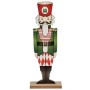 Decorative Figure Nutcracker Black Red Green Wood 8 x 40 x 15 cm (12 Units)