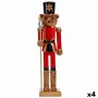 Decorative Figure Nutcracker Bear Brown Black 16,5 x 60 x 13,5 cm (4 Units)