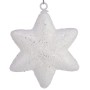 Christmas Decorations Set Star White 6,5 x 6,5 x 2 cm (24 Units)