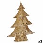 Figurine Décorative Sapin de Noël Métal Doré 12 x 59,5 x 48,5 cm (3 Unités)