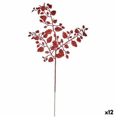 Branche Paillettes Rouge Métal Plastique 41 x 75 x 2,5 cm (12 Unités)