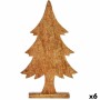 Decorative Figure Christmas Tree Golden Wood 5,1 x 49,5 x 25,5 cm (6 Units)