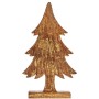 Decorative Figure Christmas Tree Golden Wood 5 x 39 x 22 cm (6 Units)