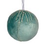 Set of Christmas balls Polyester Turquoise 12 x 12 x 12 cm (4 Units)