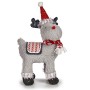 Decorative Figure Christmas Reindeer Red Grey 21 x 36 x 36 cm (4 Units)