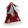 Décorations de Noël Pendentif Cloches guirlande Blanc Rouge 10,2 x 13 x 10,2 cm (36 Unités)