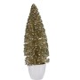 Decorative Figure Christmas Tree Bronze Golden Plastic 10 x 33 x 10 cm (6 Units)