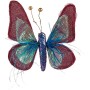 Decorative Figure Butterfly Blue Pink 14 x 3 x 18 cm (8 Units)