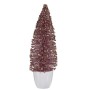 Decorative Figure Christmas Tree Pink Golden 10 x 33 x 10 cm (6 Units)