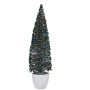 Figurine Décorative Sapin de Noël Bleu Doré Plastique 10 x 38 x 10 cm (6 Unités)