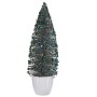 Decorative Figure Christmas Tree Blue Golden Plastic 10 x 33 x 10 cm (6 Units)