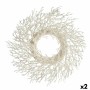 Advent wreathe Branch White Plastic 50 x 10 x 50 cm (2 Units)