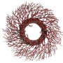 Couronne de Noël Branche Rouge Plastique 50 x 10 x 50 cm (2 Unités)