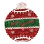 Décorations de Noël Pendentif Boule de Noël guirlande Lumière LED Blanc Rouge polypropylène PET 40 x 5,5 x 40 cm (12 Unités)