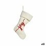 Christmas bauble Joy Christmas Stocking White Cloth 28 x 4 x 46 cm (12 Units)