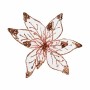 Decorative Flower Golden Pink Plastic 25 x 25 x 7 cm (12 Units)