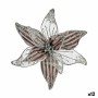 Decorative Flower Silver Plastic 25 x 25 x 7 cm (12 Units)