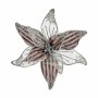 Decorative Flower Silver Plastic 25 x 25 x 7 cm (12 Units)