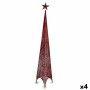 Sapin de Noël Tour Rouge Métal Plastique 39 x 186 x 39 cm (4 Unités)