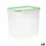 Boîte à lunch hermétique Quid Greenery Transparent Plastique 4,7 L (4 Unités) (Pack 4x)