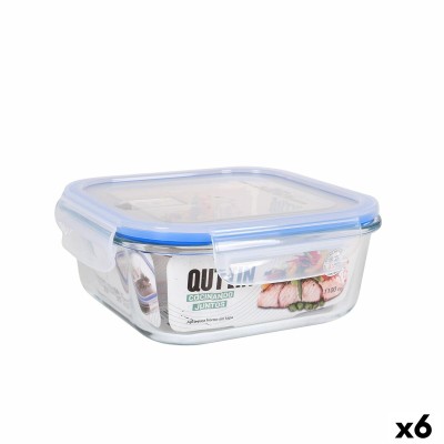 Hermetic Lunch Box Quttin Squared 1,1 L (6 Units)