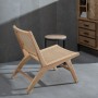 Fauteuil Naturel Bois Rotin 60,5 x 73,5 x 72,5 cm